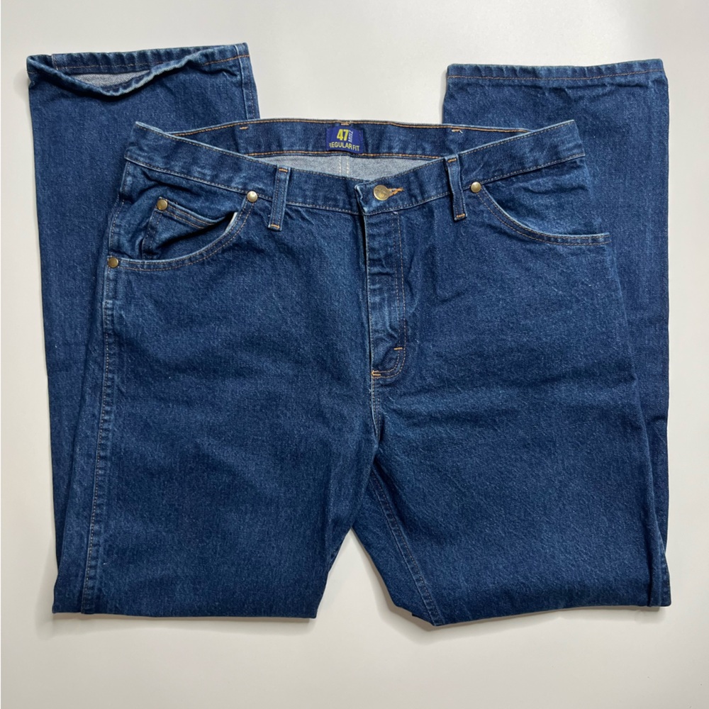 Wrangler 36x32 47MWZ Regular Fit Blue Denim Jeans